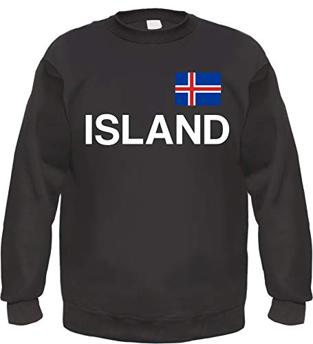 Island Sweatshirt - Bedruckt - Pullover 4XL Schwarz von HB_Druck