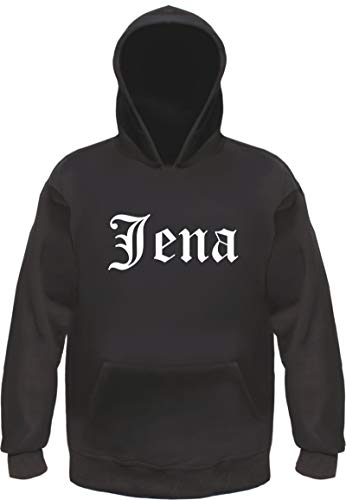 JENA Kapuzensweatshirt - Altdeutsch - Bedruckt - Hoodie Kapuzenpullover L Schwarz von HB_Druck