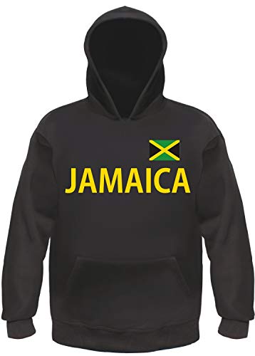 Jamaica Kapuzensweatshirt - Bedruckt mit Flagge - Hoodie Kapuzenpullover 4XL Schwarz von HB_Druck