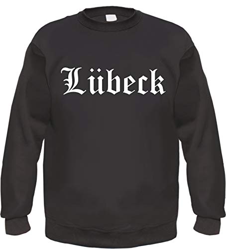 Lübeck Sweatshirt - Altdeutsch - Bedruckt - Pullover 2XL Schwarz von HB_Druck