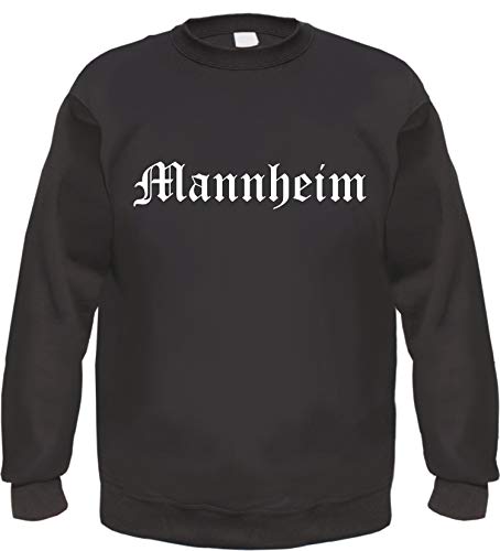 Mannheim Sweatshirt - Altdeutsch - Bedruckt - Pullover 2XL Schwarz von HB_Druck