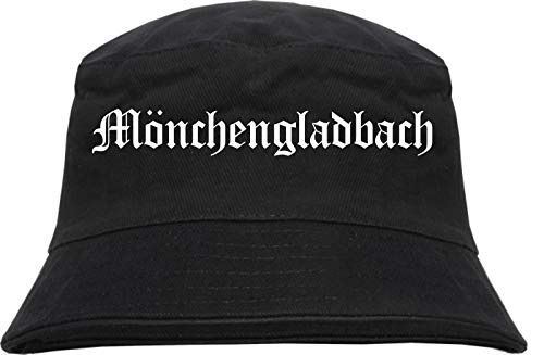 Mönchengladbach Fischerhut - Altdeutsch - Bedruckt - Bucket Hat Anglerhut Hut Schwarz S/M von HB_Druck