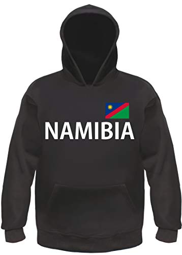 Namibia Kapuzensweatshirt - Bedruckt - Hoodie Kapuzenpullover Schwarz 4XL von HB_Druck