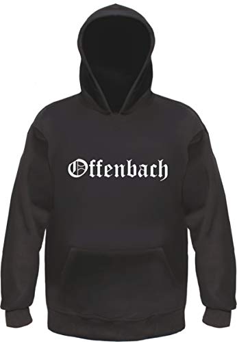 Offenbach Kapuzensweatshirt - Altdeutsch Bedruckt - Hoodie Kapuzenpullover L Schwarz von HB_Druck
