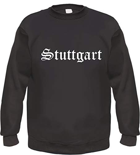 Stuttgart Sweatshirt - Altdeutsch - Bedruckt - Pullover M Schwarz von HB_Druck
