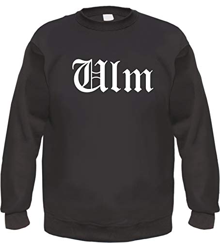 ULM Sweatshirt - Altdeutsch - Bedruckt - Pullover L Schwarz von HB_Druck