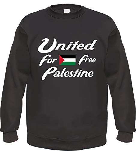 United Free Palestine Sweatshirt - Bedruckt - Pullover M Schwarz von HB_Druck