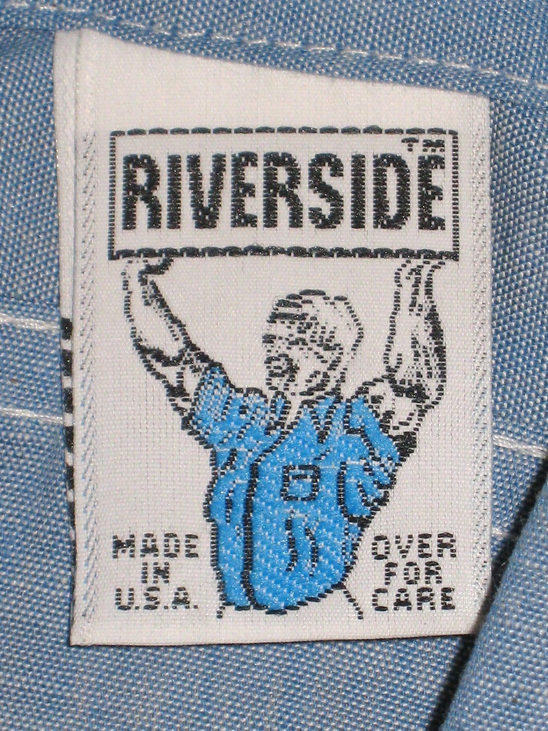 Vintage 70Er Jahre Riverside Blau Chambray Arbeit Shirt. Nwot. Nr. 12 Vintage 70Er Jahre Riverside Blau Chambray Arbeit Shirt. Nwot. Nr. 12 von HBARPICKS