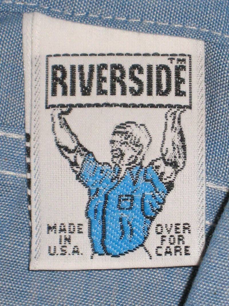 Vintage 70Er Jahre Riverside Blau Chambray Arbeit Shirt. Nwot. Nr. 12 von HBARPICKS