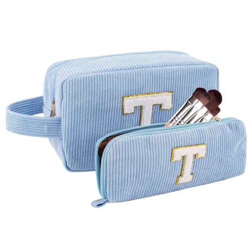 A-Z Personalisierte Make-up-Tasche für Damen, Kosmetiktaschen für Frauen, tragbare Make-up-Kulturbeutel, Braut-Brautjungfer-Geschenk, Kosmetiktasche, Geschenke für beste Freundin, T, Klassisch A-Z Personalisierte Make-up-Tasche für Damen, Kosmetiktaschen für Frauen, tragbare Make-up-Kulturbeutel, Braut-Brautjungfer-Geschenk, Kosmetiktasche, Geschenke für beste Freundin, T, Klassisch von HBJSP