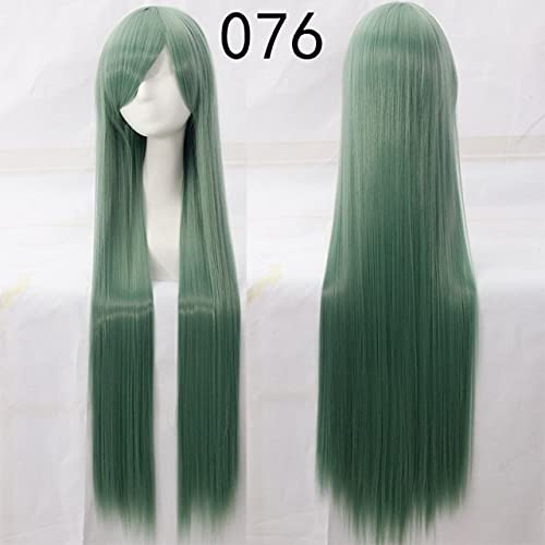 100Cm 39 '' Lange Gerade Perücken Frauen Anime Cosplay Perücken Im Allgemeinen Gebrauch Weiß Lila Orange Rosa Haar Cosplay Gemeinsame Perücken + Perücken Kappe Einheitsgröße Lange Gerade Perücke 76 von HBYLEE