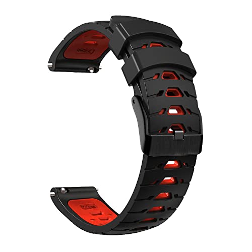 20 x 22 mm Armbänder für Garmin Venu 2 Plus 2Plus Vivoactive 3 4 Armband, Silikon, Ersatzarmband für Forerunner 245M 645 745 Armband（J，22mm Width von HBYLEE