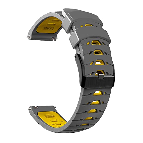 20 x 22 mm Armbänder für Garmin Venu 2 Plus 2Plus Vivoactive 3 4 Armband, Silikon, Ersatzarmband für Forerunner 245M 645 745 Armband（T，20mm For Vivoactive 3 3t von HBYLEE