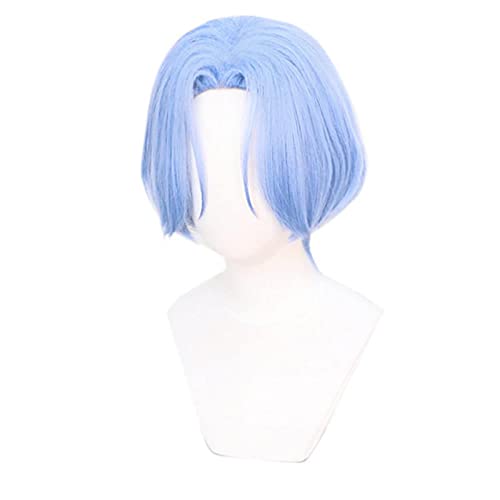 COSNOTHLE LANGA Wig SK8 Das Infinity Cosplay Blaue Kurze Haare mit Langa Keychain von HBYLEE