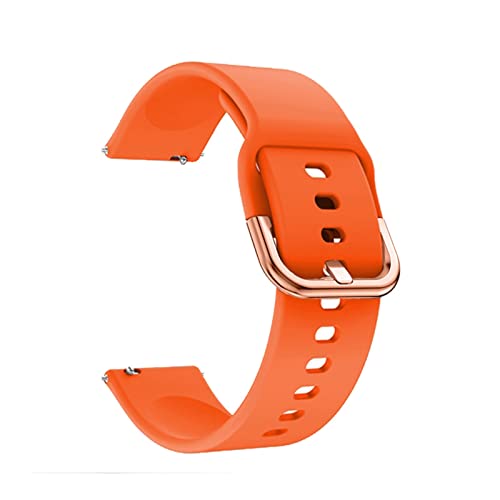 Correa ES Magic2 Silikon-Armband für Huawei Watch GT 2, 42 mm, 42 mm, Zubehör（Orange，20mm Universal) von HBYLEE
