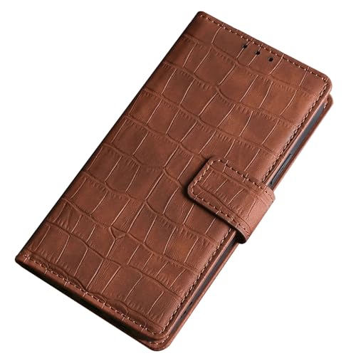 Geldbörse Hülle für Samsung Galaxy S24 Ultra/S24 Plus/S24,PU Leder Magnetverschluss Handyhülle Mit Kartenfach Ständer Sturzfestigkeit TPU Schutzhülle,Braun,S24 Plus von HBYLEE