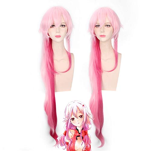 HBYLEE- 100 cm Hochwertige Synthetische Haar Guilty Crown Yuzuriha Inori Cosplay Perücke Lange Rosa Ombre Perücken Für Frauen Hitzebeständige[Farbe:Rosa] von HBYLEE