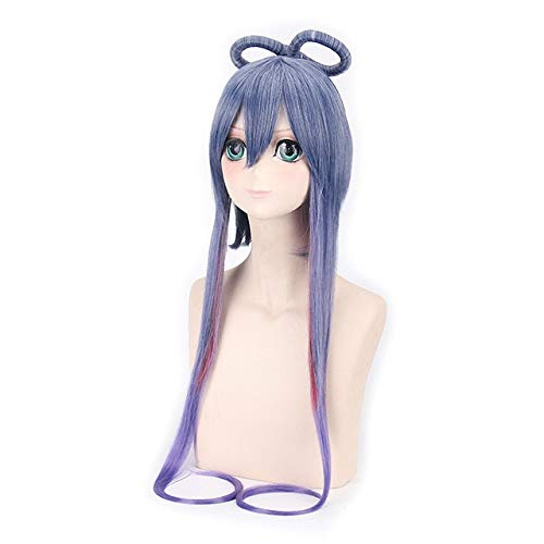 HBYLEE- 100 cm Synthetische Vocaloid Silber Grau Schwarz Lange Perücke Frauen Glattes Haar Anime Cosplay Geflochtene Perücken Für Halloween Kostüm Party blau ombre[Farbe:Blue Ombre] von HBYLEE