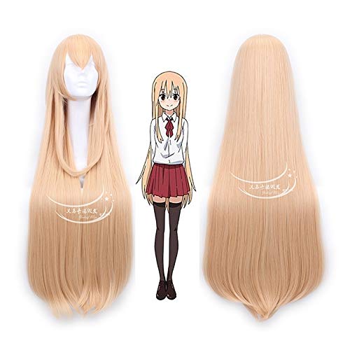HBYLEE-100cm Long Himouto ! Umaru-chan Wig Doma Umaru UMR Straight Cosplay Hair Bangs Halloween Role Play[Farbe:-] von HBYLEE