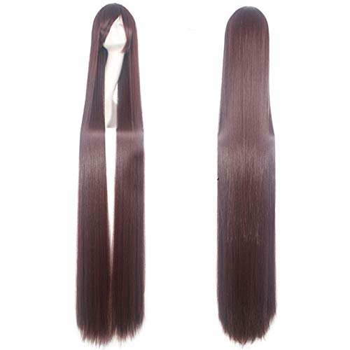 HBYLEE- 150 cm Super Lange Gerade Perücke Schwarz Blond Weiß Blau Rot Blond Anime Cosplay Perücken Für Frauen Halloween Kostüm Synthetische Haar brown02[Farbe:brown02] von HBYLEE