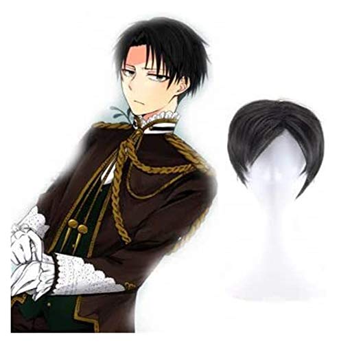 HBYLEE- Anime Coer Wig. Anime Levi for Perücke Angriff auf Titan Cosplay Comic-Con-Halloween-Party- Karneval Erwachsener Teenager[Farbe:Onecolor] von HBYLEE