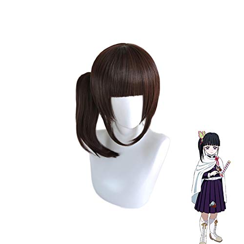 HBYLEE- Anime Coer Wig. Dämon Slayer Kimetsu Nein Yaiba Tsuyuri Kanawo Kanao Ponytail Perücke Cosplay Kostüm Hitzebeständige Synthetische Haare Frauen Cosplay Perücken MZ-1422[Farbe:-] von HBYLEE