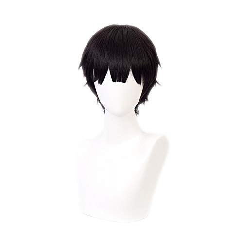 HBYLEE- Anime Coer Wig. Jibaku Shounen Hanako Kun Yugi Amane Black Short Perücke Cosplay Kostüm Toilettengebundene Hanako- Kun Hitzebeständige synthetische Haarperücken QX-401[Farbe:Black] von HBYLEE