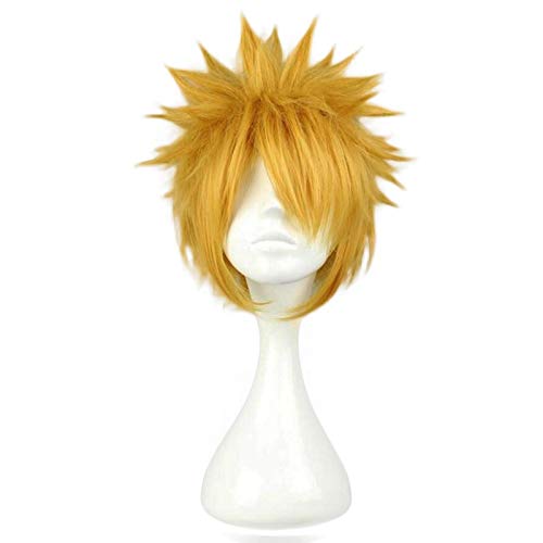 HBYLEE- Anime Coer Wig. Uzumaki Gelb Short Perücke Cosplay Kostüm Hitzebeständige Haar Männer Frauen Party Cosplay Perücken[Farbe: Gelb ] von HBYLEE