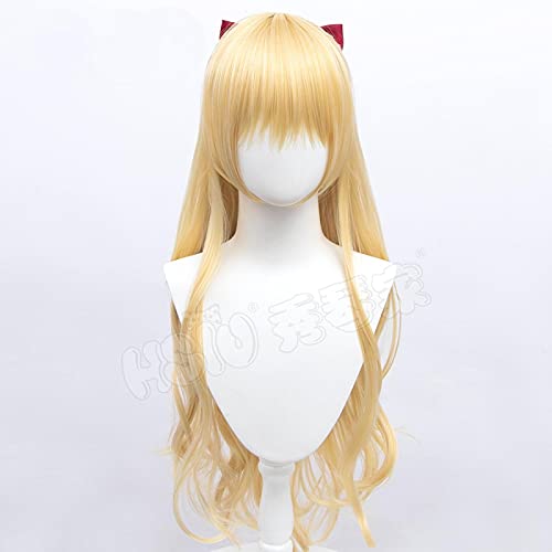 HBYLEE Anime Coser Sailor Moon Cosplay Sailor Venus Perücke Kleidung Goldene Lange Haarfaser Synthetische Perücke + Haarschmuck + Perücke Kappe[Farbe:Onecolor] von HBYLEE