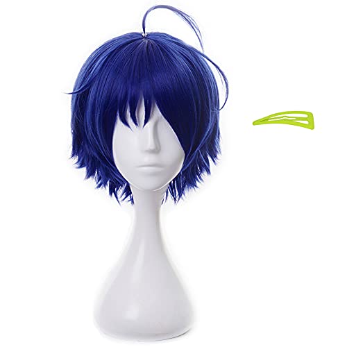HBYLEE- Anime Coser Wig AI Ohto Wig, Wonder Ei Priority AI Ohto Cosplay Perücke mit Perücke, kurze Perücke, Cosplay, Blau Anime [Farbe:-] von HBYLEE