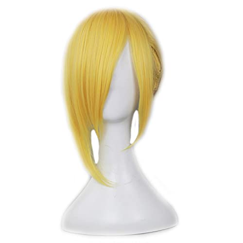 HBYLEE- Anime Coser pruik Anime Angriff auf Titan Annie Leonhart Cosplay Goldene Blonde Perücke + Perücke Kappe Synthetische Haar Halloween Party Requisiten Mädchen Frauen[Farbe:Blond ] von HBYLEE