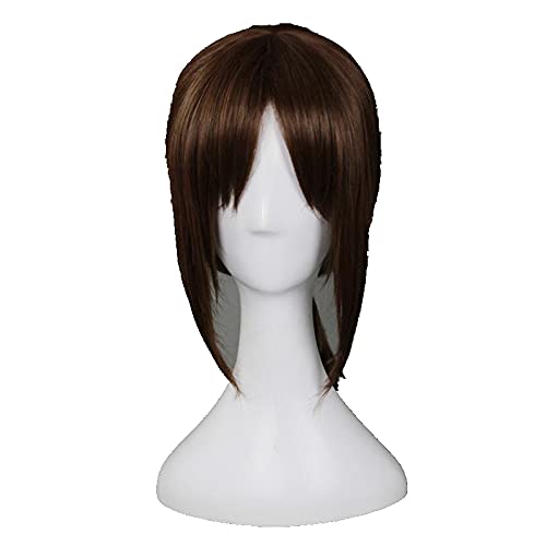HBYLEE Anime Coser pruik Anime Angriff auf Titan Ymir Cosplay Aurgelmir Medium Braune Perücke + Perücke Cap Synthetische Haare Halloween Party Requisiten Mädchen Frauen[Farbe:Onecolor] von HBYLEE