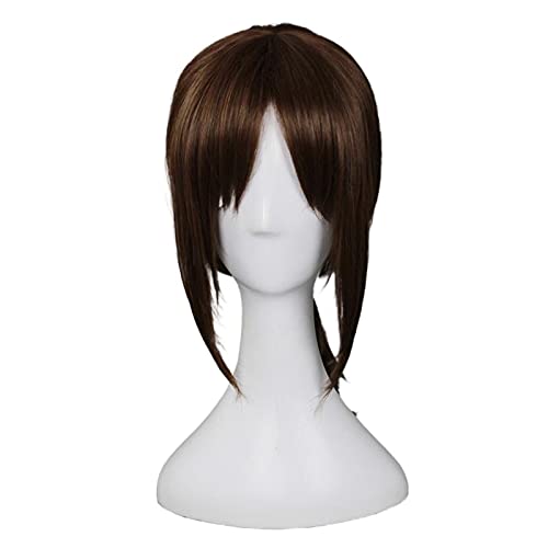 HBYLEE Anime Coser pruik Anime Angriff auf Titan Ymir Cosplay Aurgelmir Medium Braune Perücke + Perücke Cap Synthetische Haare Halloween Party Requisiten Mädchen Frauen[Farbe:Onecolor] von HBYLEE