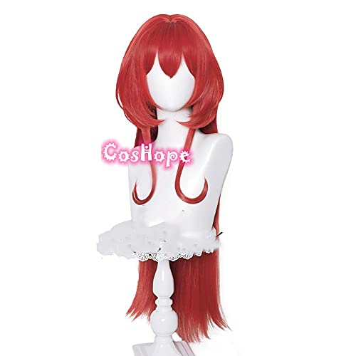 HBYLEE- Anime Coser pruik Arknights Cosplay Surtr Frauen Mädchen 80cm Lange Weihnachten Rot Perücke Cosplay Anime Cosplay Perücken Hitzebeständige synthetische Perücken[Farbe:Onecolor] von HBYLEE