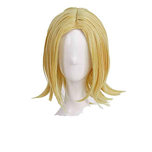 HBYLEE- Anime Coser pruik Die Sieben tödlichen Sünden Nanatsu Kein Taizai Elaine Cosplay Perücke Goldene Blonde hitzebeständige synthetische Haarperücke+Perücke-Kappe[Farbe:Onecolor] von HBYLEE