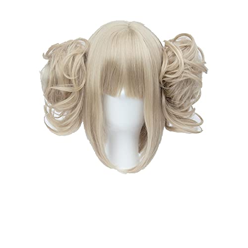 HBYLEE- Anime Coser pruik Mein Boku Kein Held Akademie Akademia Himiko TOGA Cosplay Perücken Kurze Leinen Goldene Blonde hitzebeständige synthetische Perücke+ Perücke Kappe[Farbe:Onecolor] von HBYLEE
