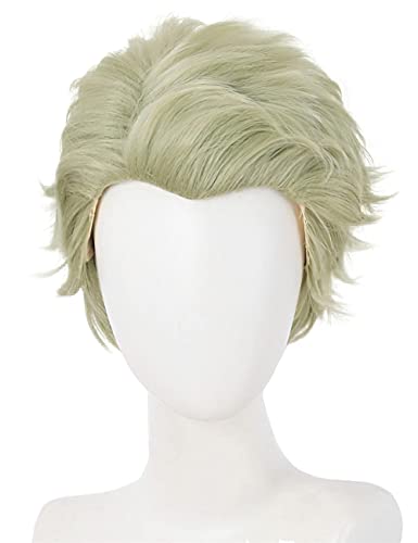 HBYLEE Anime Coser pruik Nanami Kento Cosplay Perücke Anime Jujutsu Kaisen Gemischte Grüne Wigs Cosplay Zubehör for Frauen Mädchen Mit Perücke Mütze[Farbe:Onecolor] von HBYLEE