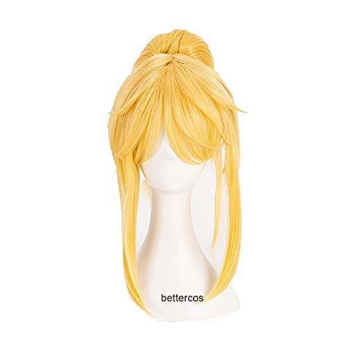 HBYLEE Anime Coser pruik Schicksal Apocrypha Mordred Cosplay Perücken 40cm langes Licht Goldene Hitzebeständige Synthetische Haarperücke + Perücke Kappe[Farbe:nach Plan] von HBYLEE