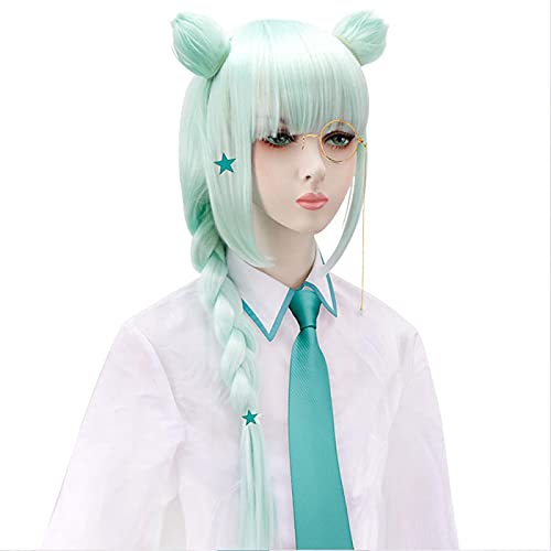 HBYLEE Anime Coser pruik Spiel Arknights Wahrheit Cosplay Perücke, leichte Cyan Horseail Haare, Halloween Party Cosplay Mädchen Perücke Faser Synthreitc Perücke[Farbe:nach Plan] von HBYLEE