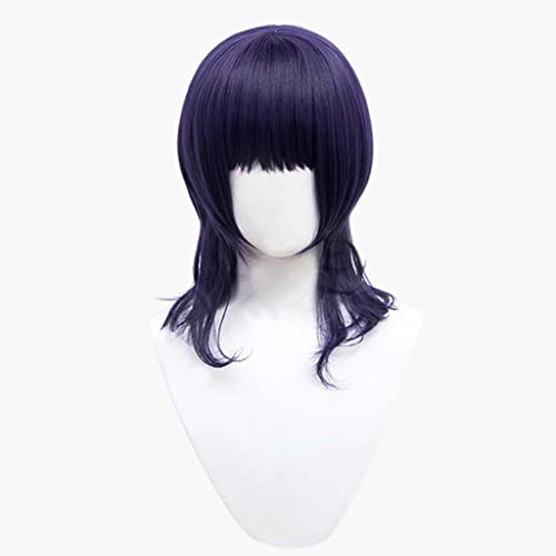 HBYLEE- Anime Cosplay Perücke für Asaka Karin Perücke,Purple Short Curly Perücke Synthetisches Haar,Halloween Kostüm Perücke,für Party Karneval Weihnachten[Farbe:Purple ] von HBYLEE