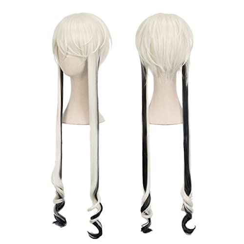 HBYLEE- Anime Cosplay Perücke für Ghost Quartz Perücke,Mixed Colour Long Curly Perücke Synthetisches Haar,Halloween Kostüm Perücke,für Party Karneval Weihnachten[Farbe:-] von HBYLEE