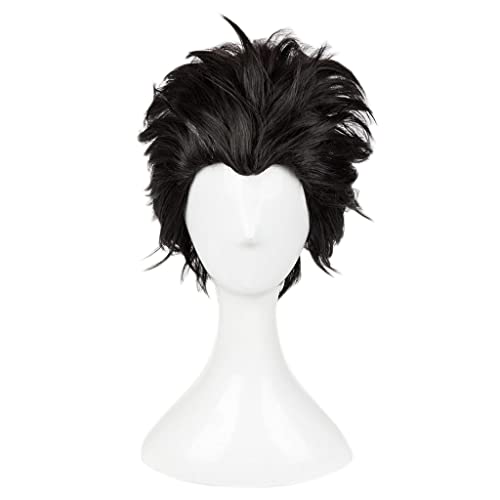 HBYLEE- Anime Cosplay Perücke für Kiyotaka Ishimaru Perücke,Short Black Perücke Synthetisches Haar,Halloween Kostüm Perücke,für Party Karneval Weihnachten[Farbe:Black] von HBYLEE