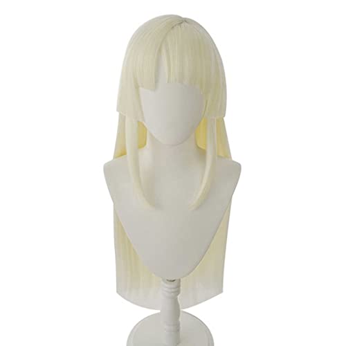 HBYLEE- Anime Cosplay Perücke für Kokoro Tsurumaki Perücke,Yellow Long Straight Perücke Synthetisches Haar,Halloween Kostüm Perücke,für Party Karneval Weihnachten[Farbe:Yellow] von HBYLEE