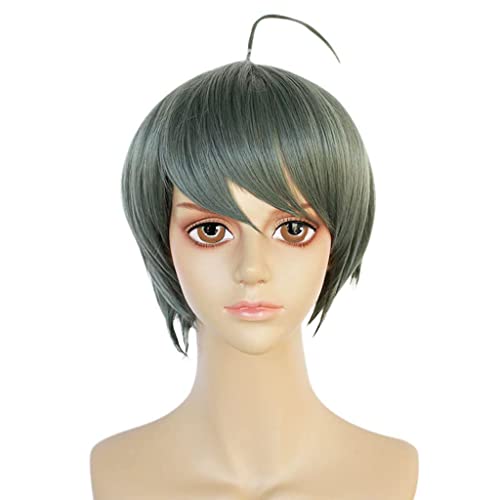 HBYLEE- Anime Cosplay Perücke für Naegi Komaru Perücke,Short Green Perücke Synthetisches Haar,Halloween Kostüm Perücke,für Party Karneval Weihnachten[Farbe:Green] von HBYLEE