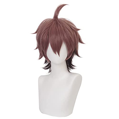 HBYLEE-Anime Cosplay Perücke für Naegi Makoto Perücke,Short Brown Perücke Synthetisches Haar,Halloween Kostüm Perücke,für Party Karneval Weihnachten[Farbe:Brown] von HBYLEE