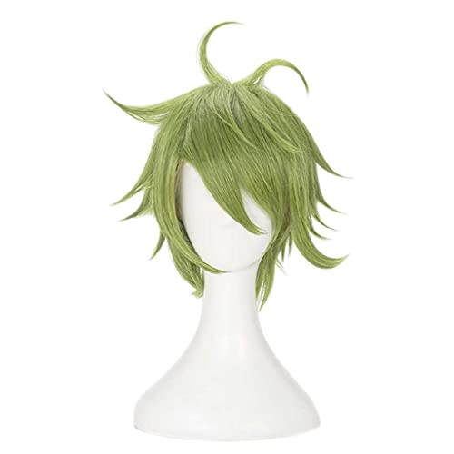HBYLEE- Anime Cosplay Perücke für Rantaro Amami Perücke,Short Green Perücke Synthetisches Haar,Halloween Kostüm Perücke,für Party Karneval Weihnachten[Farbe:Green] von HBYLEE