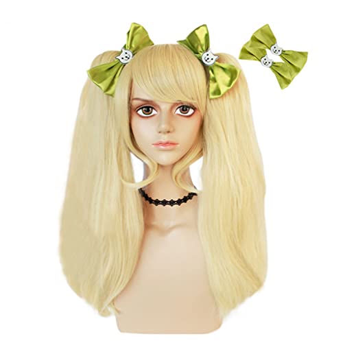 HBYLEE- Anime Cosplay Perücke für Saionji Hiyoko Perücke,2 Ponytails Blonde Perücke Synthetisches Haar,Halloween Kostüm Perücke,für Party Karneval Weihnachten[Farbe:Blond ] von HBYLEE