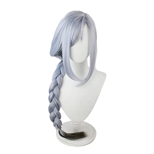 HBYLEE- Anime Cosplay Perücke für Shenhe Perücke,Ice Blue Braid Long Perücke Synthetisches Haar,Halloween Kostüm Perücke,für Party Karneval Weihnachten[Farbe:blue] von HBYLEE