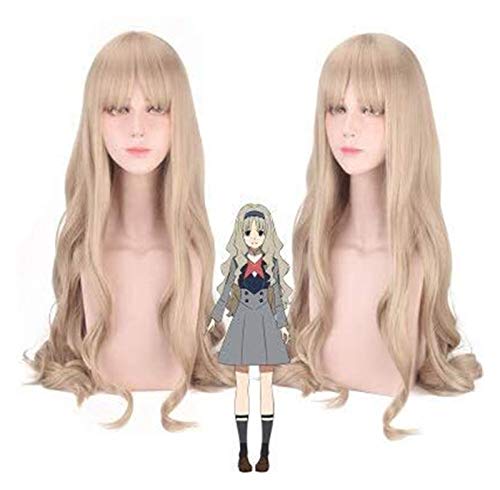 HBYLEE- Anime Cosplay Perücke. Kokoro 556. Braune lockige Haarperücke LIEBLING in dem Franxx Cosplay Comic- Con Halloween Party Carnival Männer und Frauen Anime Fans Geschenk Flüge[Farbe:Onecolor] von HBYLEE