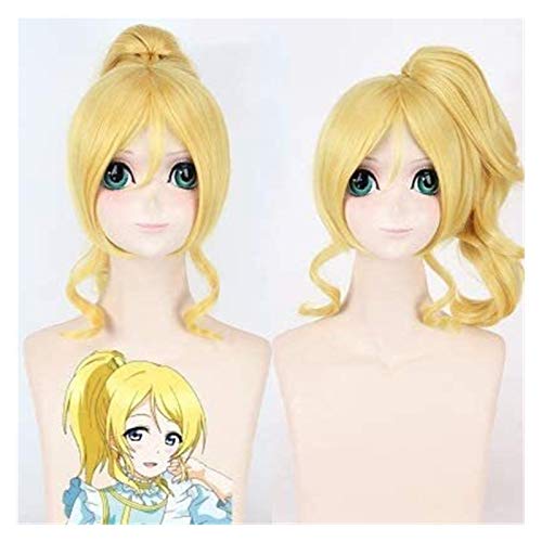 HBYLEE- Anime Perücke LoveLive! Ellie Goldene Perücke Cosplay Comic- Con Halloween Party Carnival Männer und Frauen Anime Fans Geschenk[Farbe:Golden] von HBYLEE